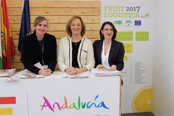 Vanessa Bernad, Carmen Ortiz y Rosa Ríos, en Fruit Logística