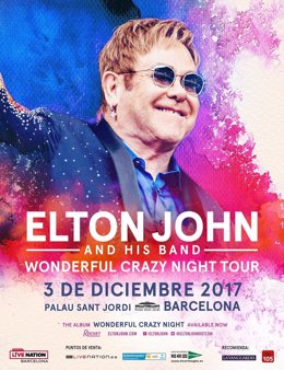 Elton John actuará en el Palau Sant Jordi el 3 de diciembre
