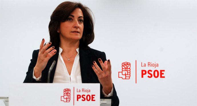 La portavoz del PSOE en el Parlamento Concha Andreu en comparecencia de prensa
