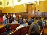 Estudiantes de intercambio procedentes de Italia y Alemania conocen la Diputación