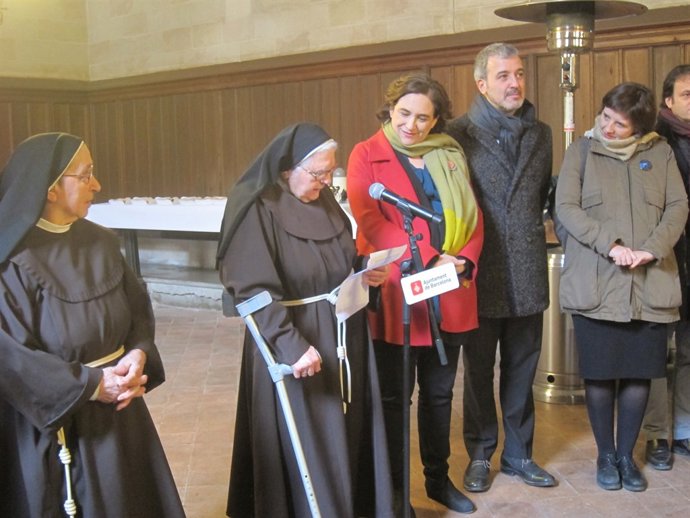 La corporació municipal de Barcelona en el Monestir de Pedralbes