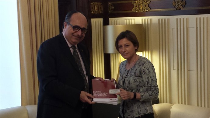 Jaume Amat, síndic major de la Sindicatura de Comptes; i C.Forcadell