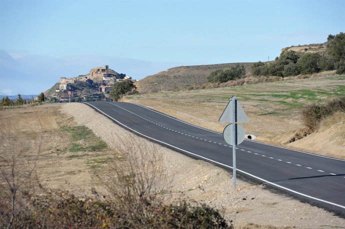 La carretera que une Bolea y Puibolea que ha rehabilitado la DPH