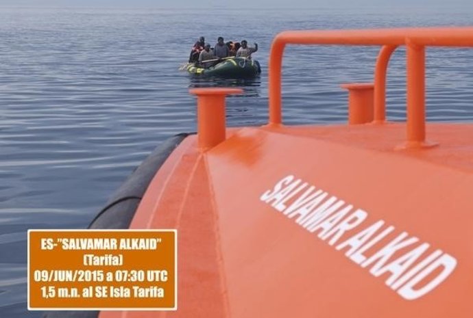 Rescate de Salvamento Marítimo en aguas del Estrecho