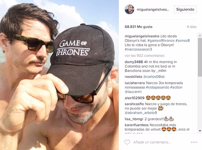 Miguel Ángel Silvestre y Pedro Pascal/Instagram