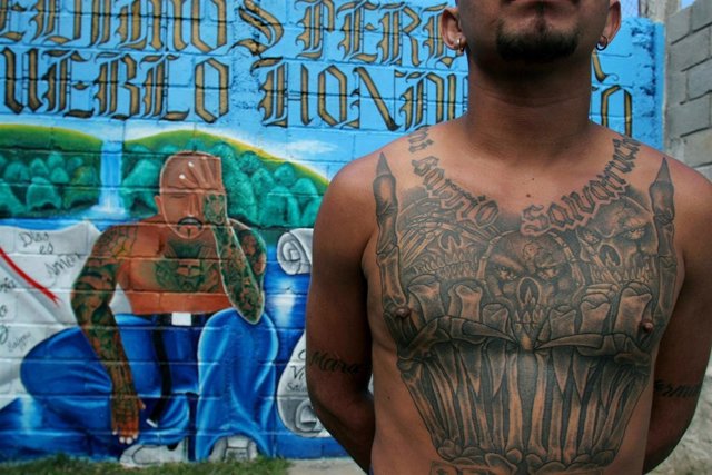 Un miembro de la 'Mara Salvatrucha' en Honduras