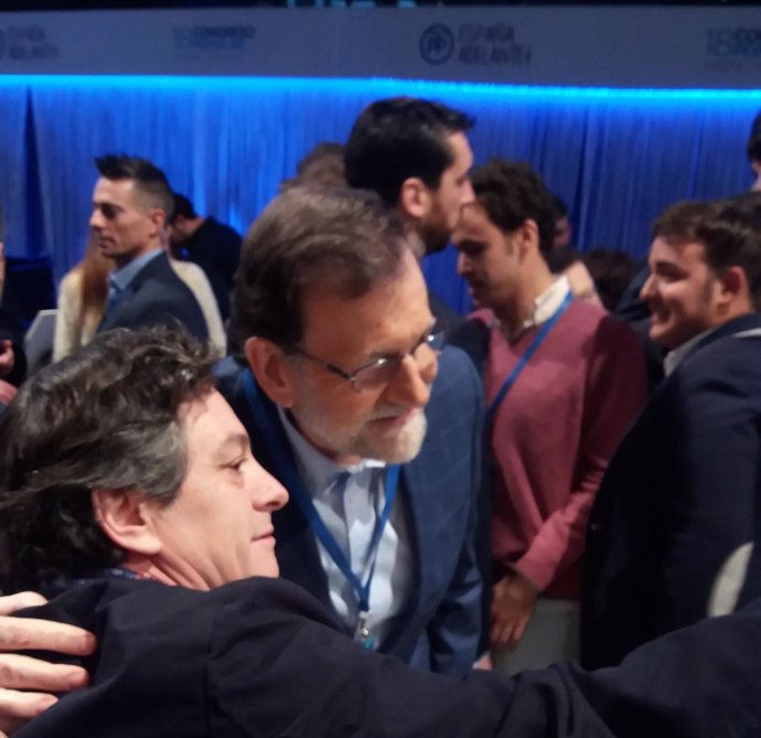 Rajoy entrando a la segunda jornada del XVIII Congreso Nacional del PP
