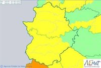 Norte y Sur de Extremadura están en riesgo por lluvias y viento