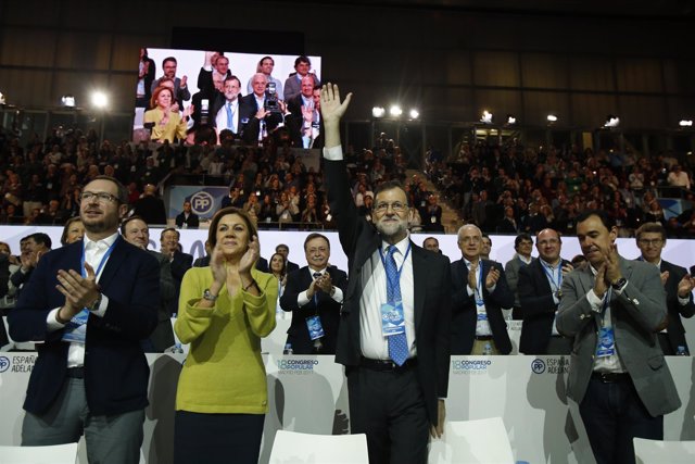 Mariano Rajoy y Dolores de Cospedal, en el Congreso del PP