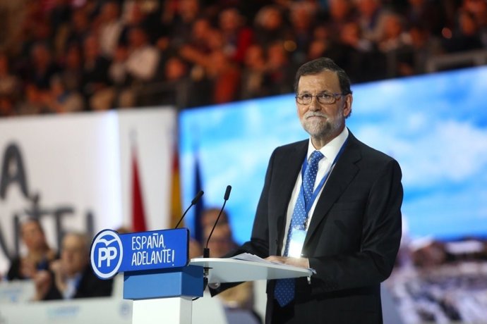 Rajoy durant la clausura del Congreso Nacional del PP