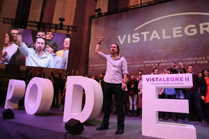 Pablo Iglesias durant el Congreso de Vistalegre