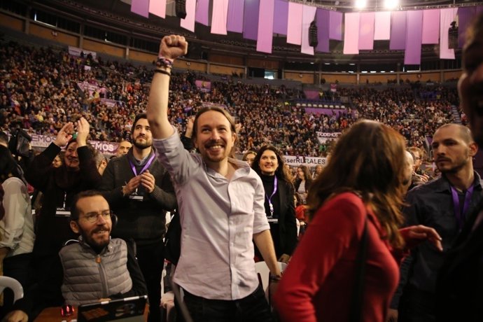 Pablo Iglesias durant el Congreso de Vistalegre