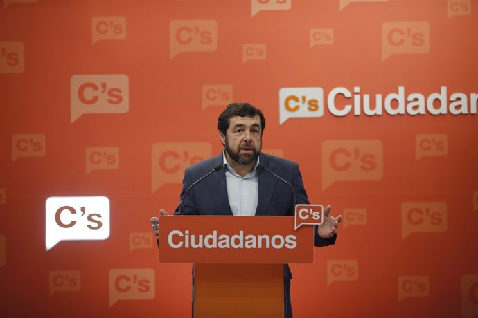 Roda de premsa de Miguel Gutiérrez a la seu de Ciudadanos
