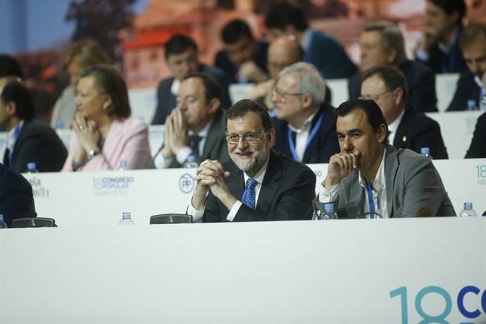 Maíllo y Rajoy durante el Congreso del PP