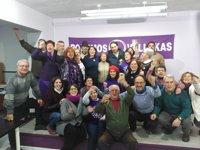 Pablo Iglesias e Irene Montero celebran los resultados de Vistalegre II en la sede de Podemos en Vallecas 