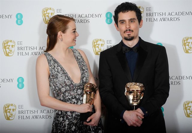 Emma Stone y Damien Chazelle en los BAFTA