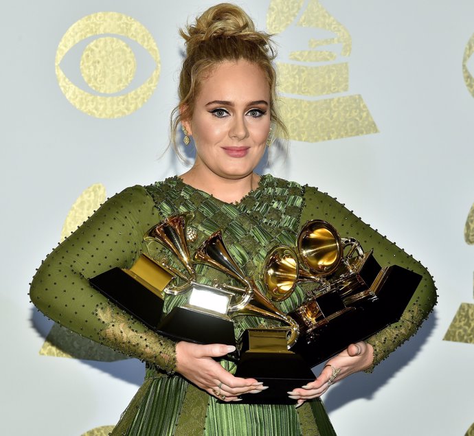 LOS ANGELES - FEBRUARY 12:  Singer Adele, winner of Album Of The Year and Best 