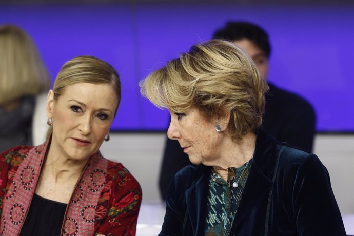 Cristina Cifuentes y Esperanza Aguirre en la Junta Directiva del PP de Madrid