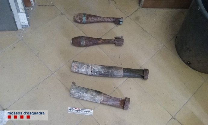 Artefactes de la Guerra Civil trobats en un domicili a Valls