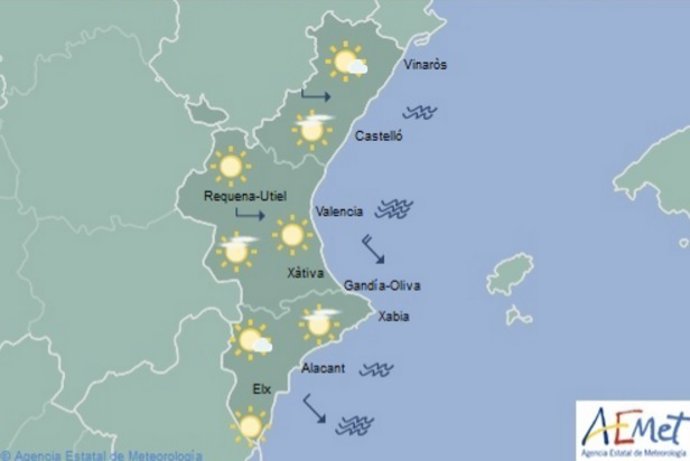 El tiempo en la Comunitat, hoy 14 de febrero