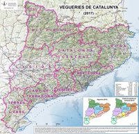 La UdL confecciona y cuelga en internet el mapa de veguerías de Catalunya 2017