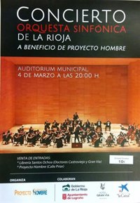 La Sinfónica de La Rioja actuará el 4 de marzo a beneficio de Proyecto Hombre