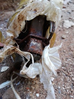 Granada encontrada en una obra de Sagunt 
