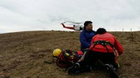 Evacuado en helicóptero un senderista accidentado en el alto del Toral