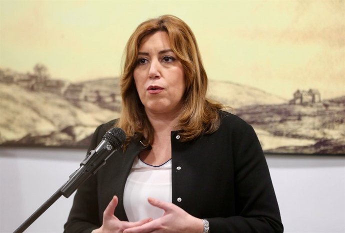 La presidenta de la Junta, Susana Díaz, durante el discurso