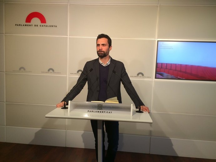 El portaveu adjunt d'JxSí en el Parlament, Roger Torrent