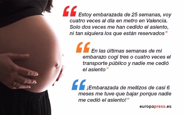 Mujeres embarazadas indignadas