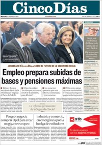 Las portadas de los periódicos económicos de hoy, miércoles 15 de febrero