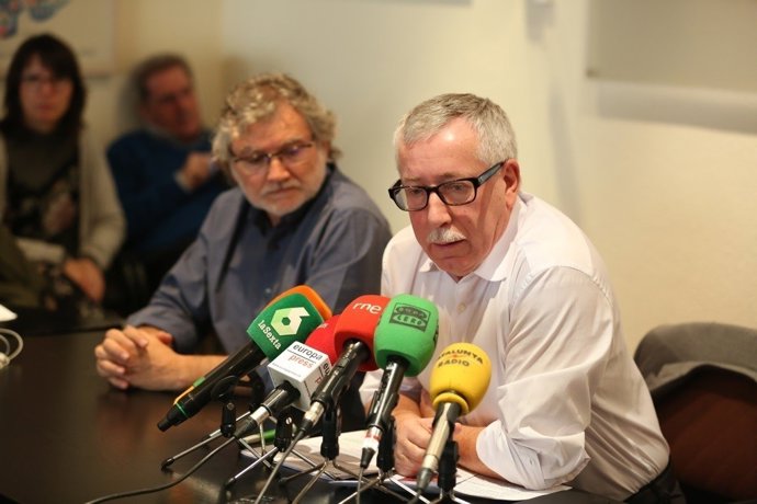 Rueda de prensa del secretario general de CC.OO., Ignacio Fernández Toxo
