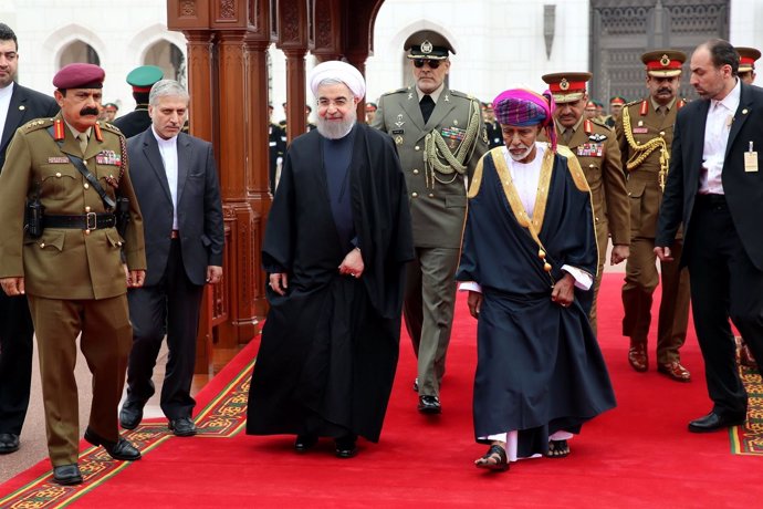 Hasan Rohani y el sultán Qaboos de Omán