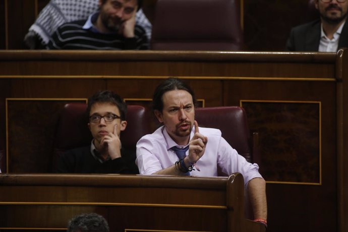 Iñigo Erreón y Pablo Iglesias en el Congreso