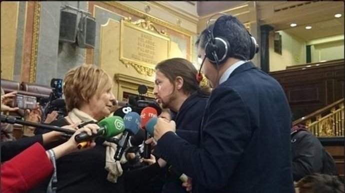 Celia Villalobos i Pablo Iglesias