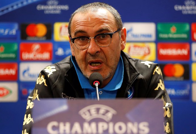 Maurizio Sarri, entrenador del Nápoles 