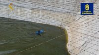 Rescatada una Garza Real atrapada en una balsa de agua en Santa María de Guía (Gran Canaria)