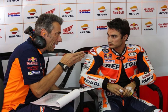 Dani Pedrosa tras los entrenamientos en Sepang