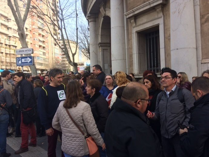 Protesta de los sindicatos por el sistema informático de Justicia