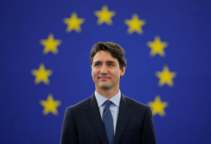 Justin Trudeau en el Parlamento Europeo