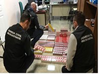 Intervenidas 670 cajetillas de tabaco de contrabando en Marmolejo (Jaén), valoradas en 3.000 euros