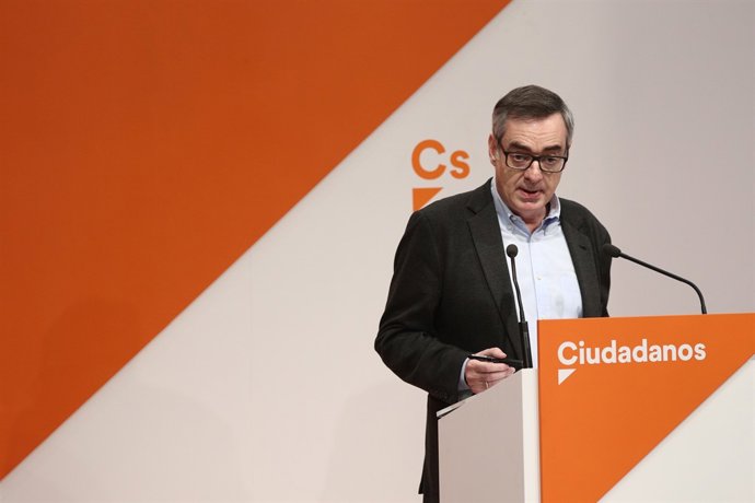 El secretari general de Ciudadanos, José Manuel Villegas, en roda de premsa