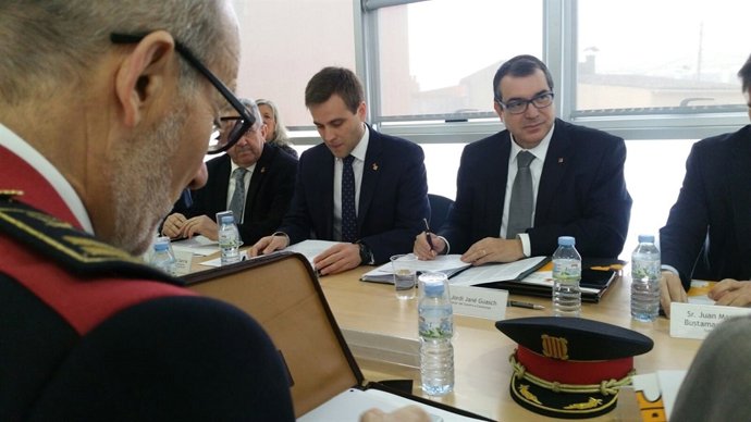 Jordi Jané a la junta local de seguretat de Vidreres