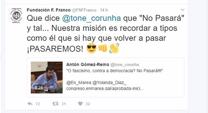 Tuit de la Fundación Francisco Franco