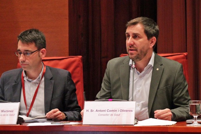 El conseller Toni Comín en el Parlament