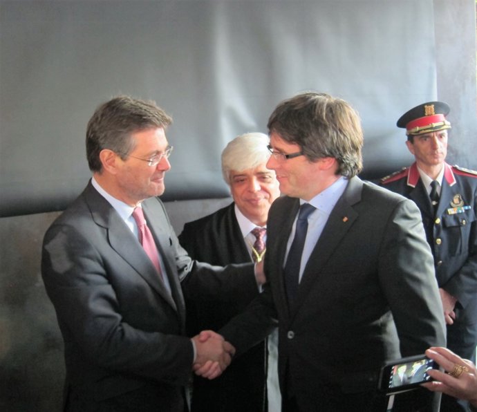 Ministre Rafael Catalá, Oriol Rusca (Icab) pte.Generalitat  Carles Puigdemont