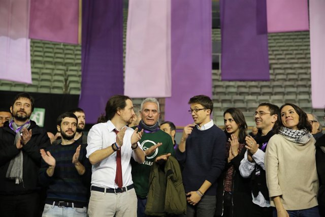 Iglesias, Errejón, Moneder i Montero en el Congreso de Vistalegre II