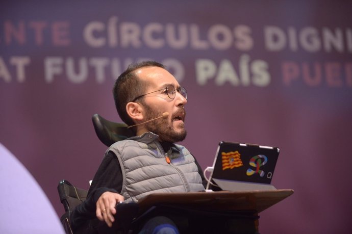 Pablo Echenique, secretario de Organización de Podemos, en Vistalegre