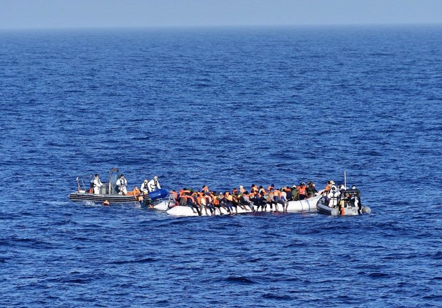 Rescate de 112 migrantes en Libia.